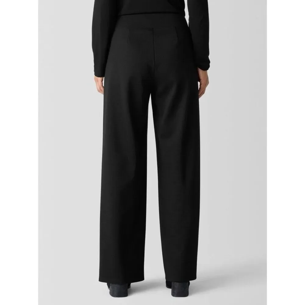 Eileen Fisher Flex Ponte High Waisted Pants Black XXS‎ NWT Womens Luxury $198